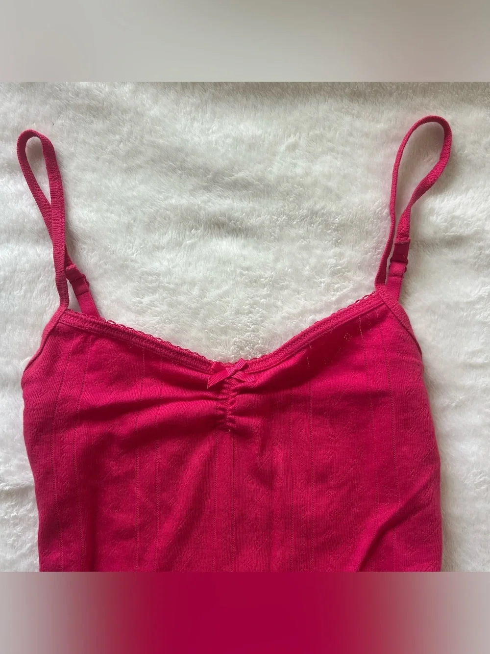 Victoria’s Secret PINK Strawberry Lace Cami & Panty Set – Hot Pink – Size Small